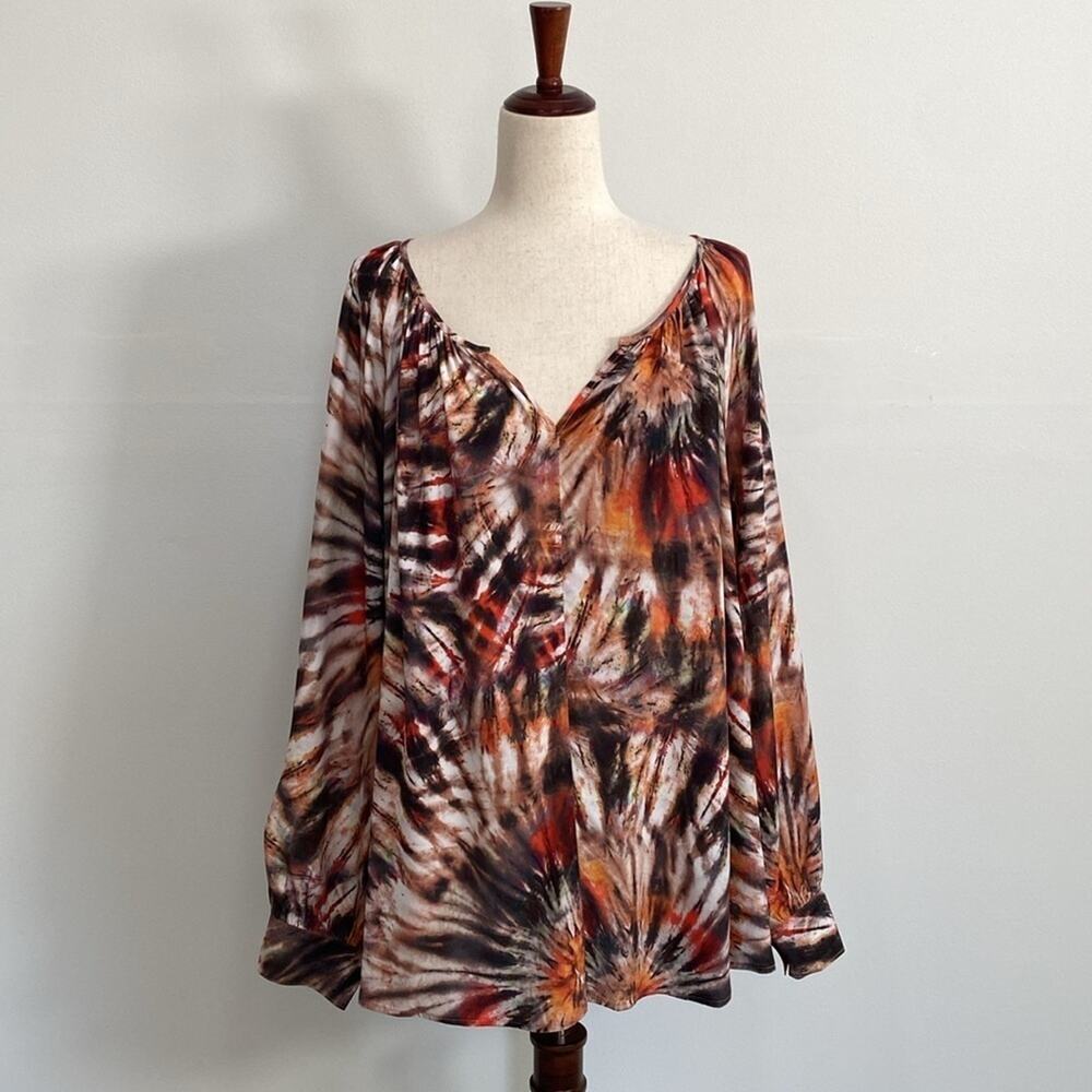 Karen Kane Tie Dye Peasant‎ Top Women's 3X